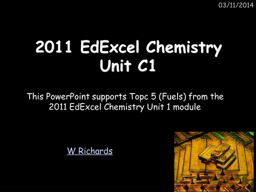 2011 EdExcel Chemistry Unit C1