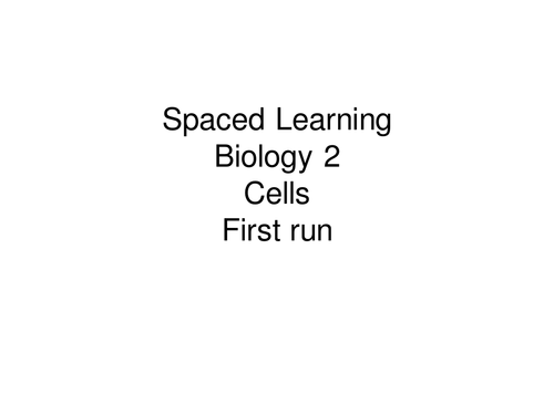 Revision for Biology 2 cells