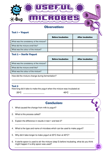 Secondary - Useful Microbes: Pupil Sheets