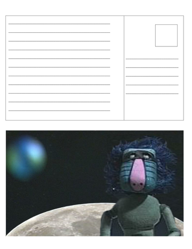 Baboon on the Moon Postcard