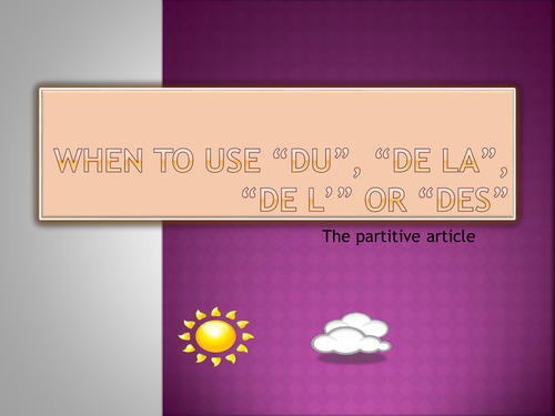 Partitive articles the easy way