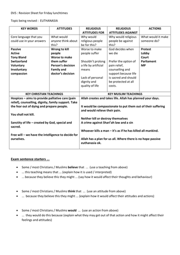 revision euthanasia, animals, pacifism, veggies ..