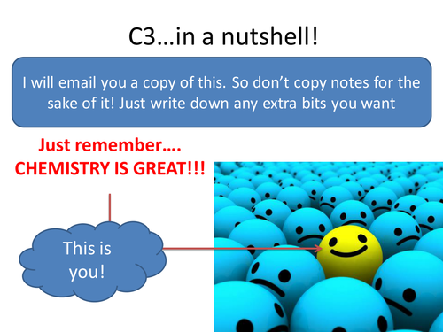 C3 Chemistry Separate Science AQA Revision Summary
