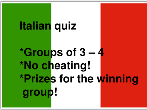 Big Fat Italian Quiz