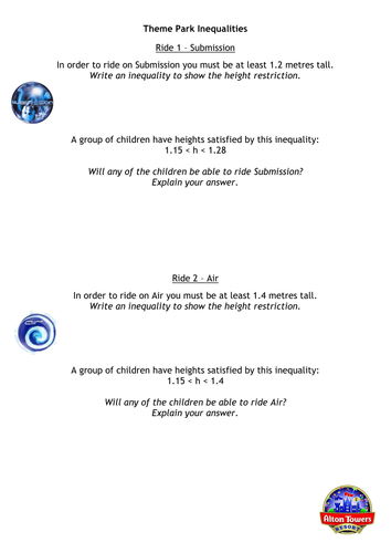 Theme Park Inequalities