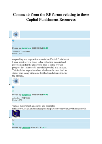 Capital Punishment Questions and examples