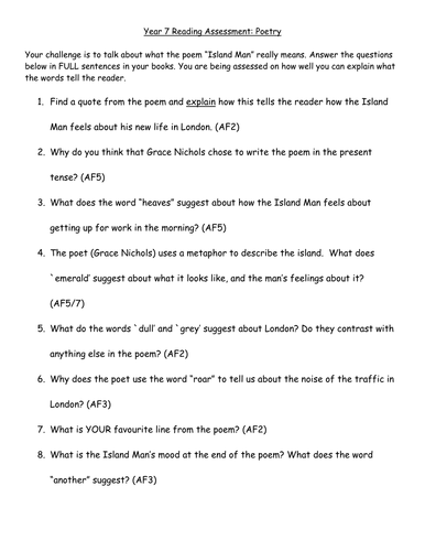 Island Man Assessment