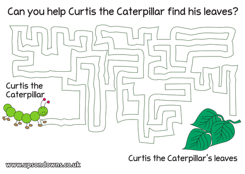 Caterpillar Maze Poster
