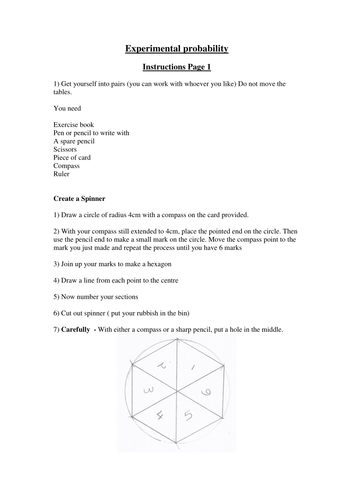 Experimental Probability | Teaching Resources