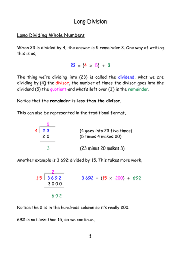 Long Division