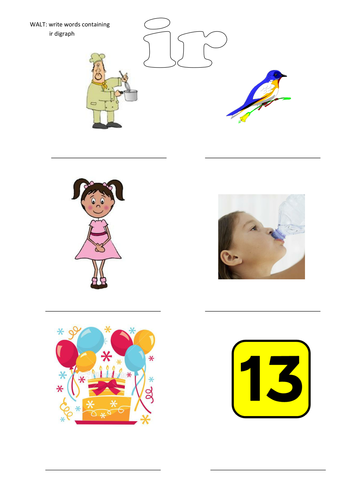 'ir' phonics worksheet | Teaching Resources