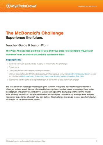 MyKindaCrowd McDonald's Challenge