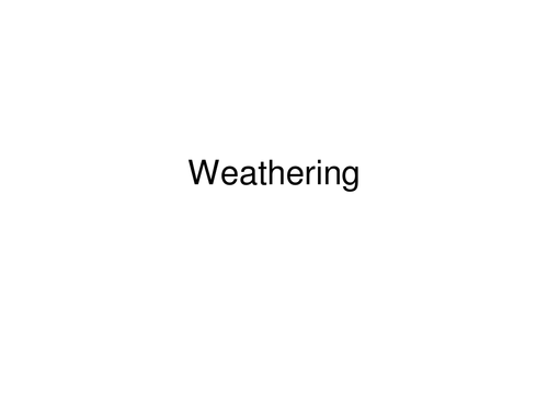 Weathering, A Case Study using Surtsey Island,