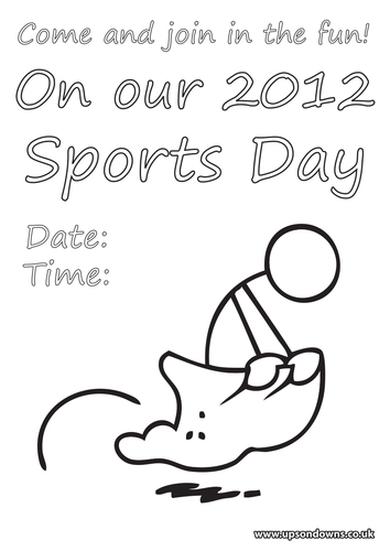 Sports Day Colouring Poster