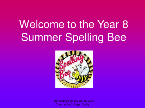 Spelling Bee | Teaching Resources