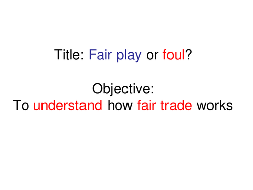 A Fair-Trade Football