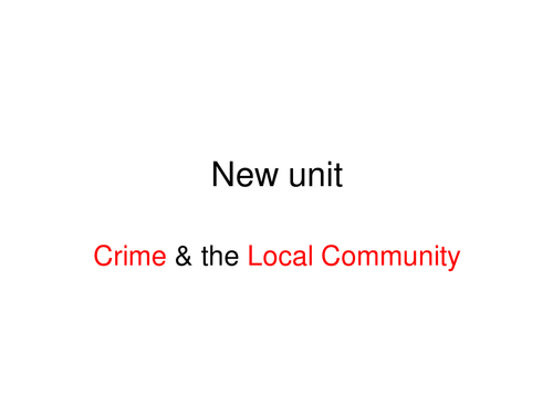 An Introduction to Crime