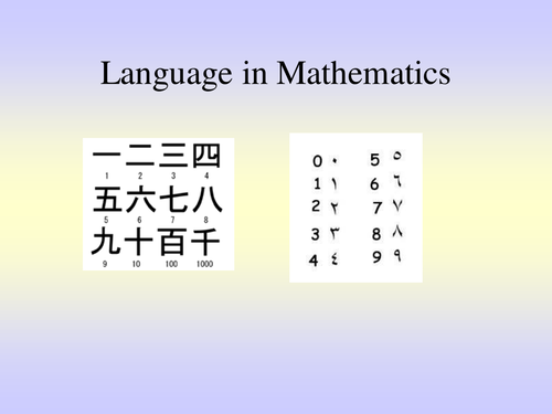 Language in Mathematics
