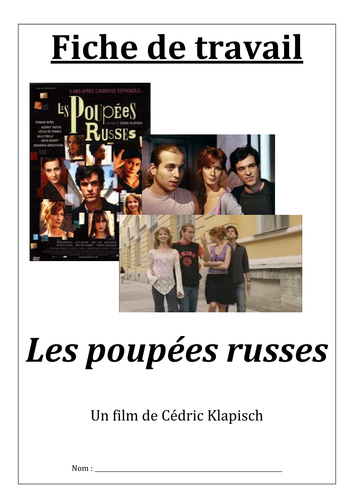Worksheet on the film 'Les Poupees Russes'