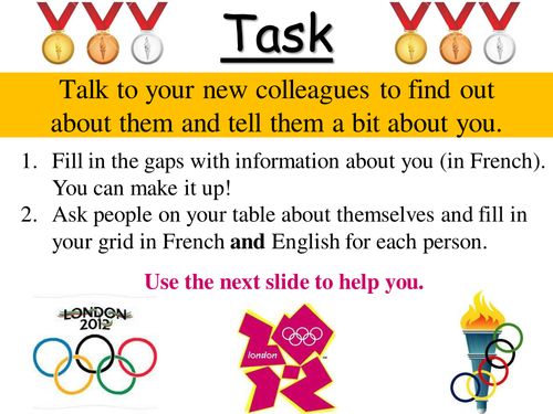 Olympics project part 2 - talking about yourself