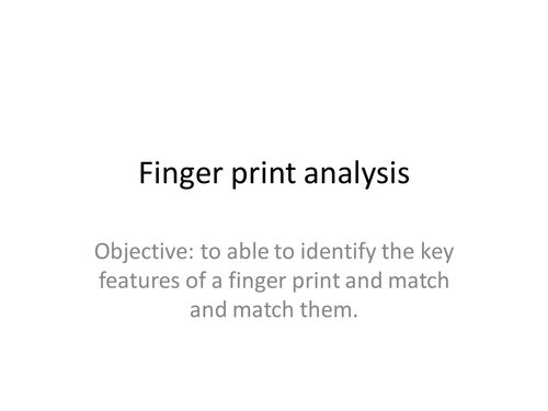 comparing finger prints