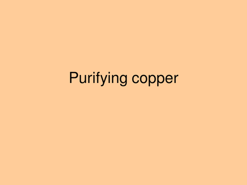 Purifying copper