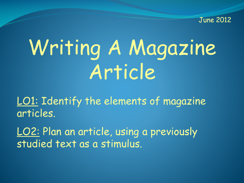 how to write a magazine article gcse english language