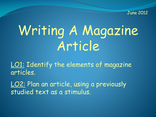 how to write a magazine article bbc bitesize