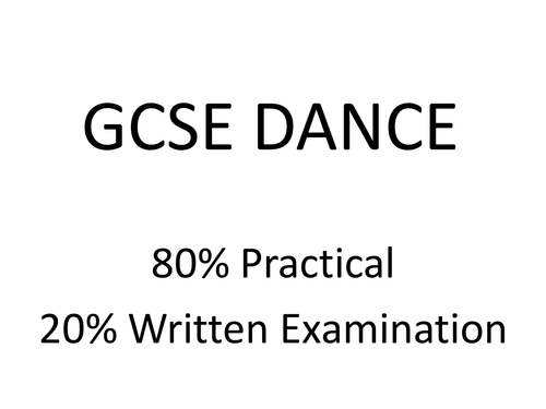 GCSE Dance Introduction to Dance Actions