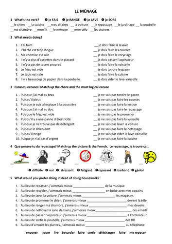 LE MENAGE ET LES EXCUSES