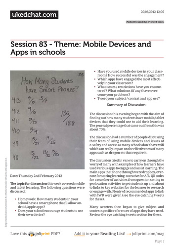 083 - Mobile Apps in Schools