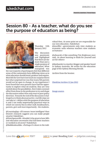 080 Purpose of Education Teaching Resources