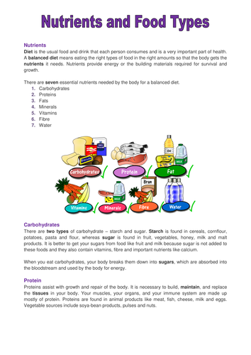 Nutrients - factsheet