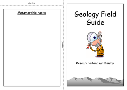 Geology field guide - writing template
