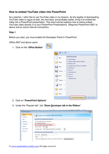 How to embed YouTube videos into PowerPoint