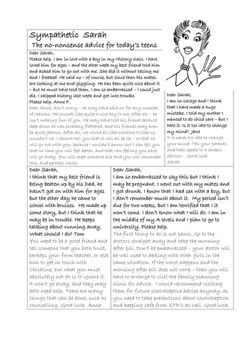 Agony Aunt Problem Page Teaching Resources 