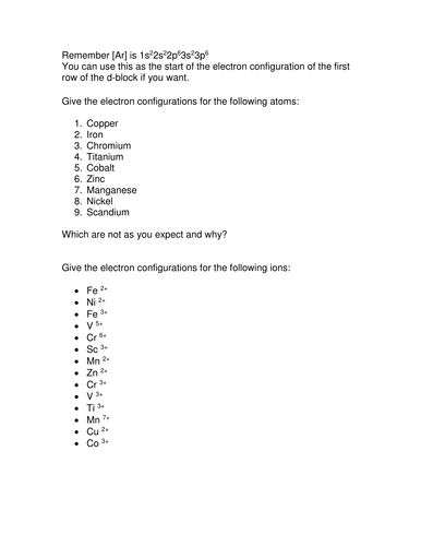 Electrons in boxes active learning