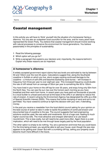gcse geography a revision worksheet by ntsecondary uk teaching
