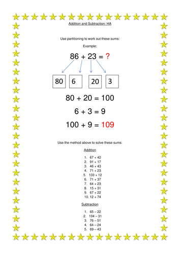 year two partitioning teaching resources