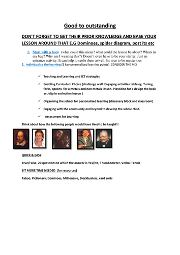 outstanding teaching tips