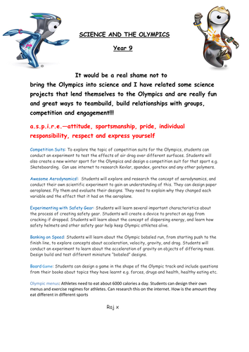 Science and the olympics