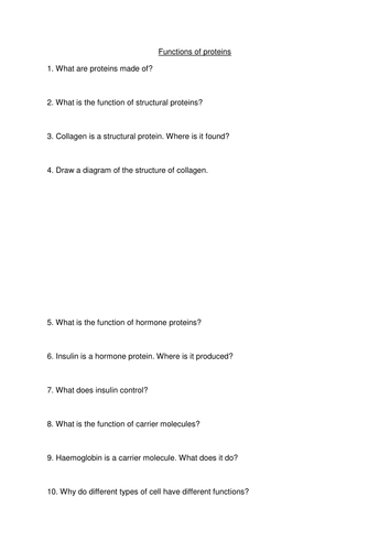 OCR Gateway Science B3 Protein ribosomes