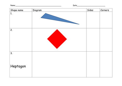 2d shape worksheets teaching resources