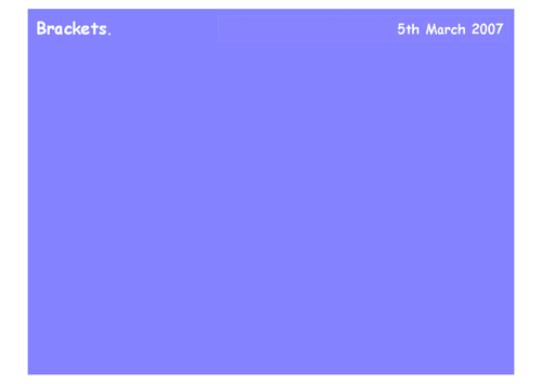 Multiplying Out A Single Bracket.Worsheet. Lesson