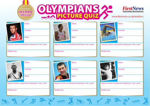 First News' Olympians Picture Quiz