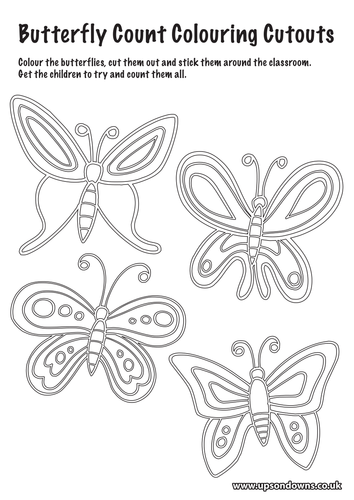 The Big Butterfly Count Colouring Poster