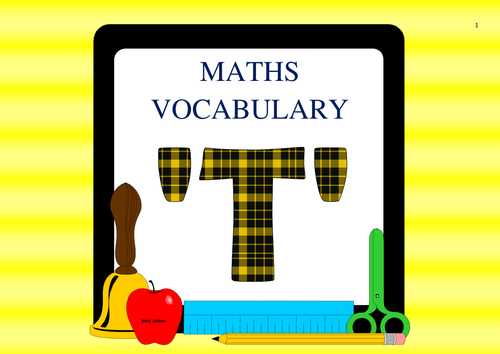 Maths Vocabulary 'T'