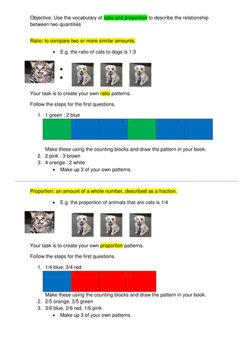 Ratio and proportion