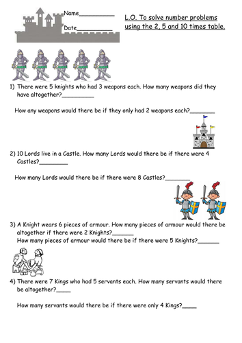 multiplication word problems year 2 by beckyjanehutchings - Teaching