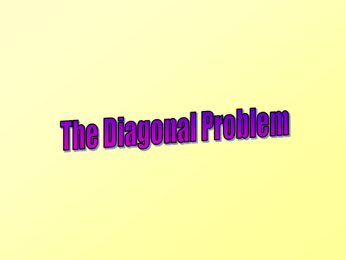 The Diagonal Problem